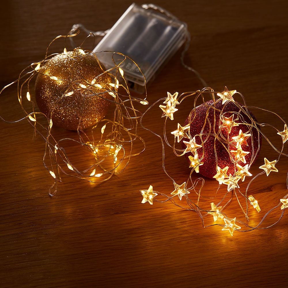 20 LED lampiņu virtene STAR