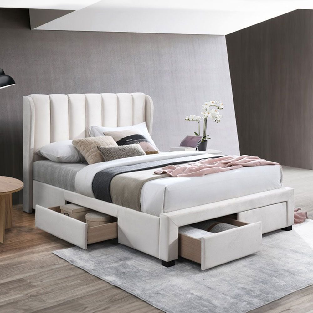 Gultas rāmis SOLBERG 153 x 221 x 122 cm (guļamplatība: 140 x 200 cm ...