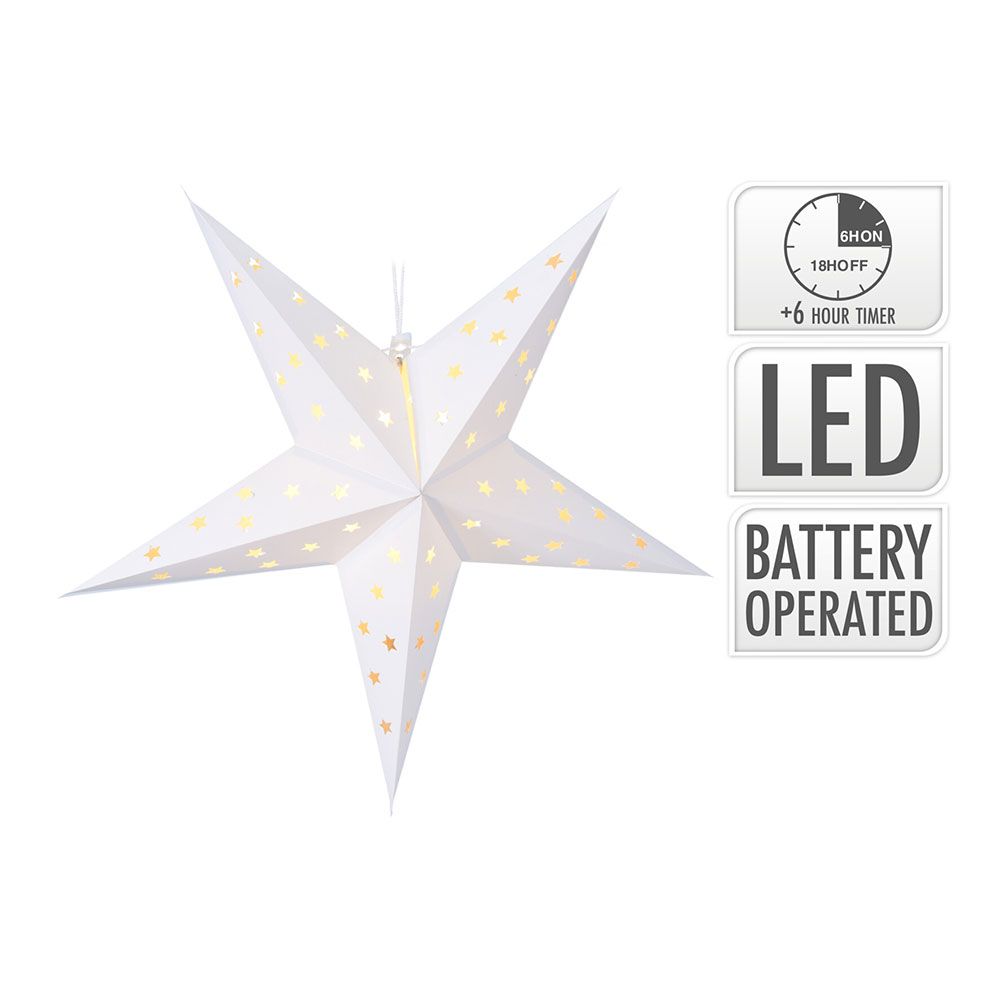10 LED papīra zvaigzne VEOTIND