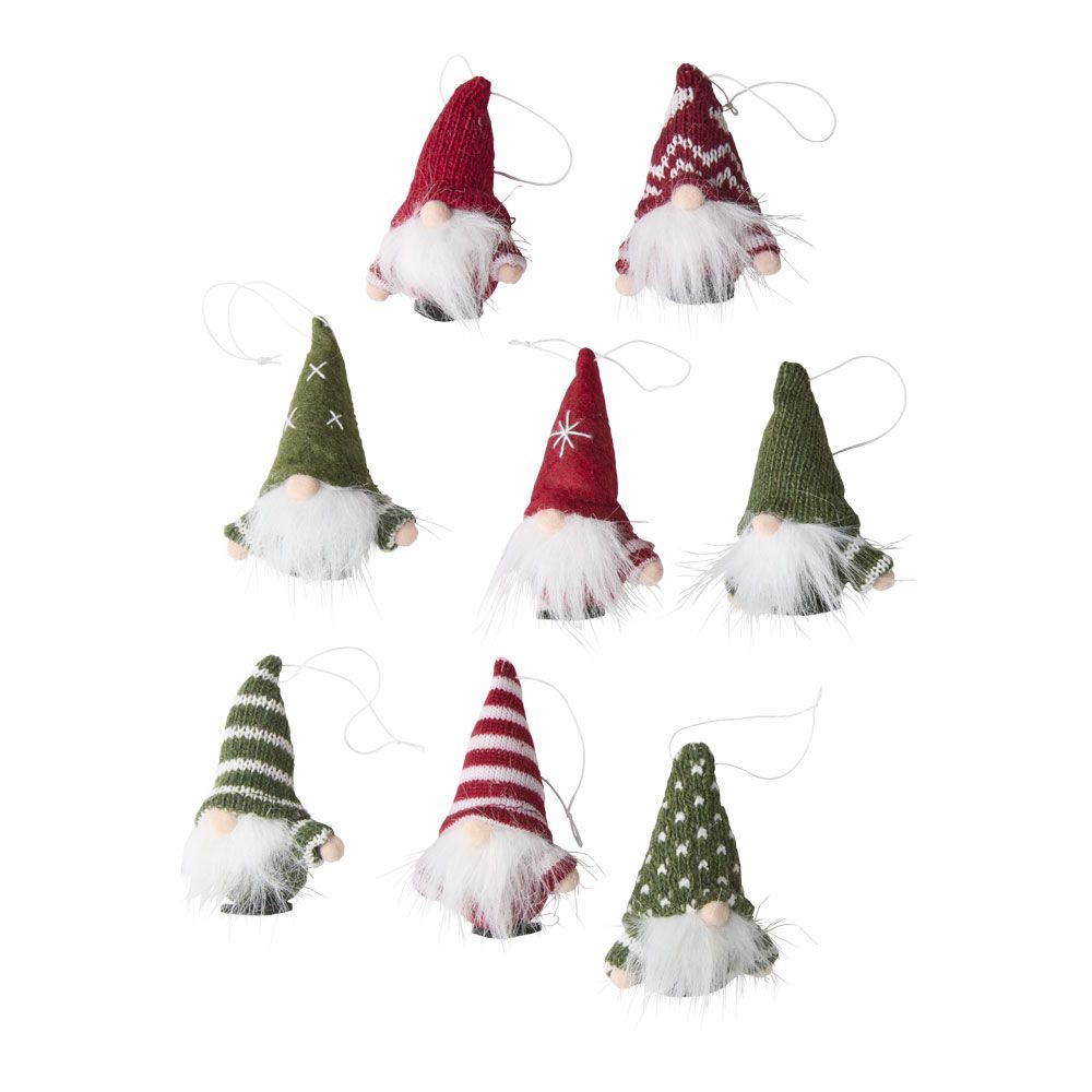 Eglīšu rotājumi TOMTE 8 gab.