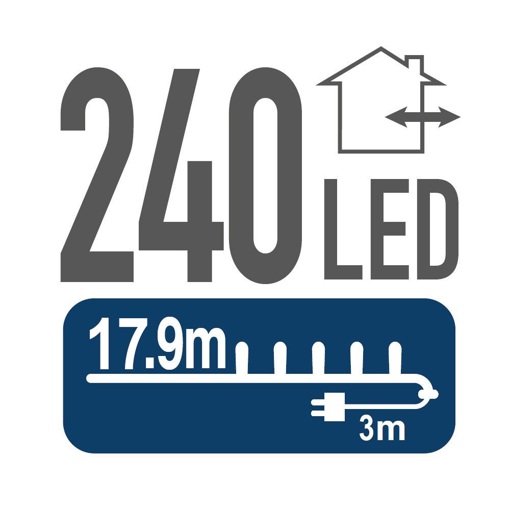 240 LED lampiņu virtene BORA