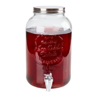 Stikla burka ar krānu LEMONADE 3,5L