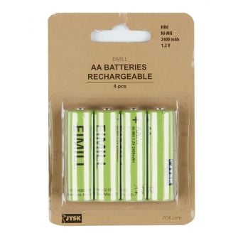 Atkārtoti uzlādējamas baterijas EIMILL AA, 4 gab.