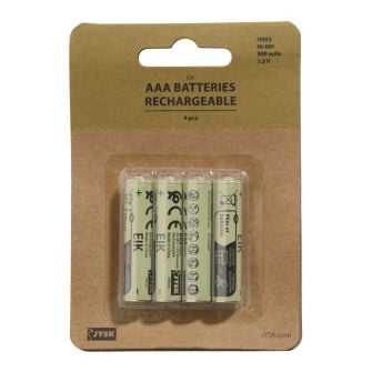 Atkārtoti uzlādējamas baterijas EIK AAA, 4 gab.