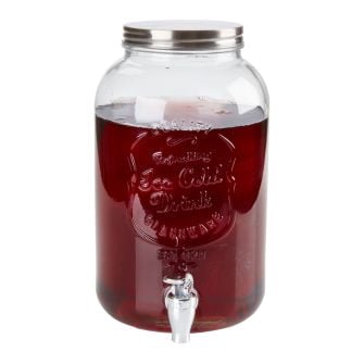Stikla burka ar krānu LEMONADE 3,5L