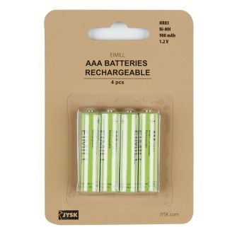 Atkārtoti uzlādējamas baterijas EIMILL AAA, 4 gab.