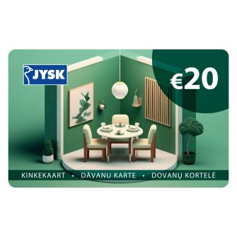 JYSK elektroniskā dāvanu karte 20€ (izmantošanai tikai JYSK.lv)