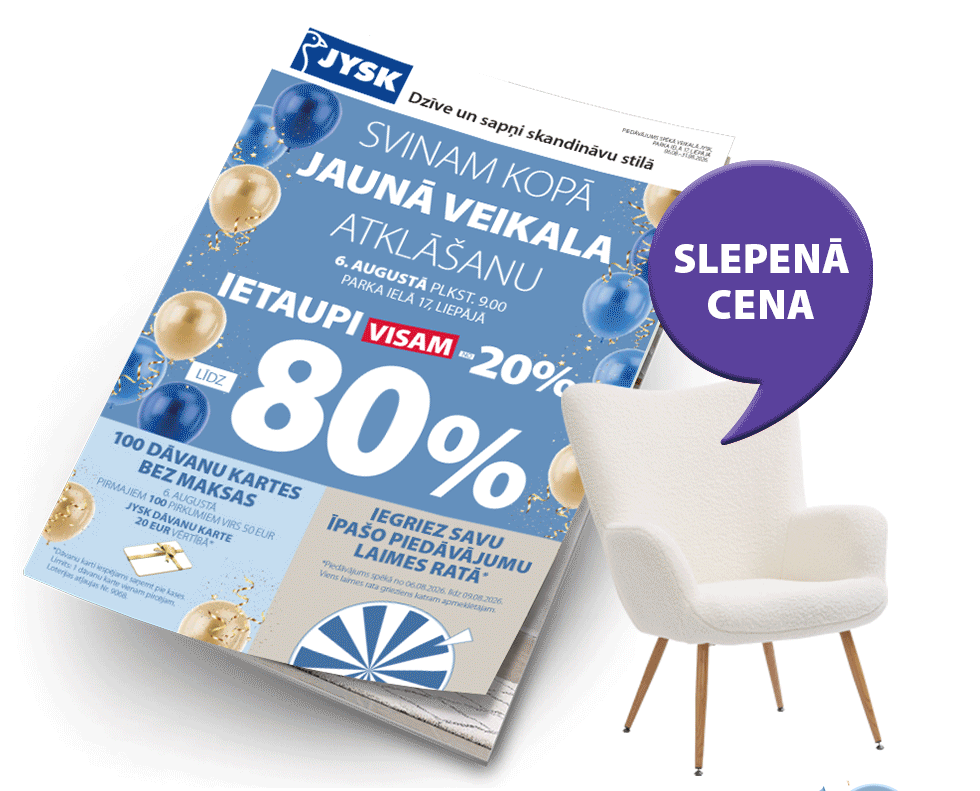 JYSK Jelgava atklāšanas piedāvājumi
